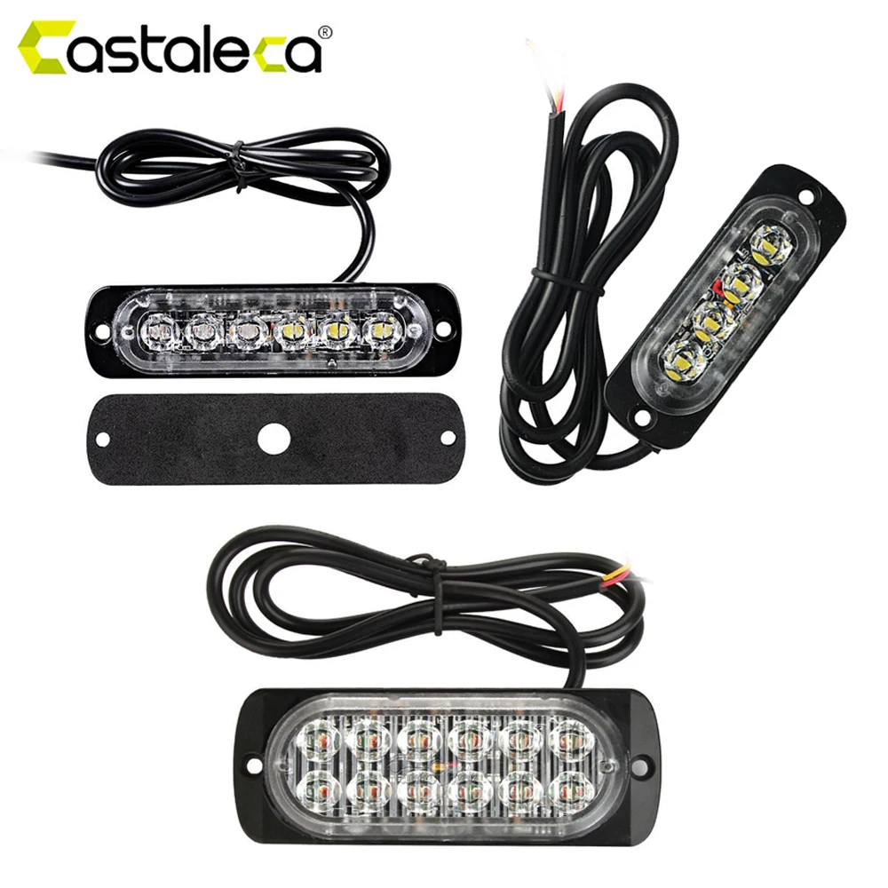 

Cars Accessories Side Marker Strobe Light Car Truck Trailer 4/6/12 LED Flashing Warning Lamp Super Bright Clearance Lamp 12V