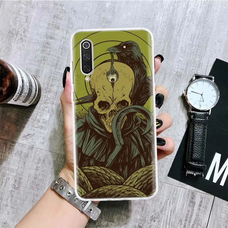 Etui na telefon z ciemną czaszką dla Xiaomi Redmi Note 10 9 8 11 12 Pro 11T 11S 11E 10S 9S 9T 8T 8A 7 6 5 Plus etui ze wzorem artystycznym