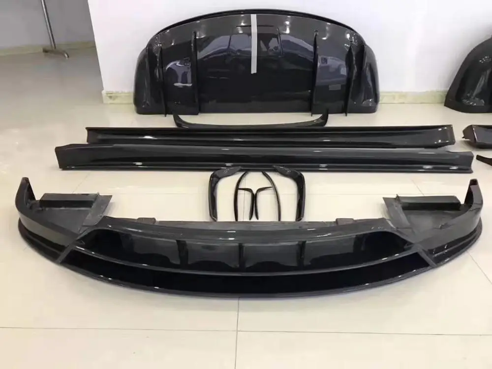 Carbon Fiber Front Bumper Lip Rear Bumper Diffuser Side Skirts Spoiler Modified Small Enclosure Fits For Tesla Model X 2016-2019