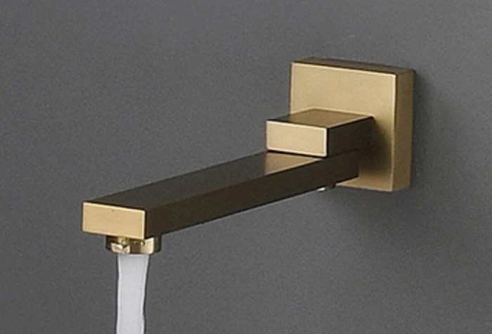 wall mounted faucet spout Square and Round brass chrome or black or brushed gold  or gray spout shower faucet accessories SP090