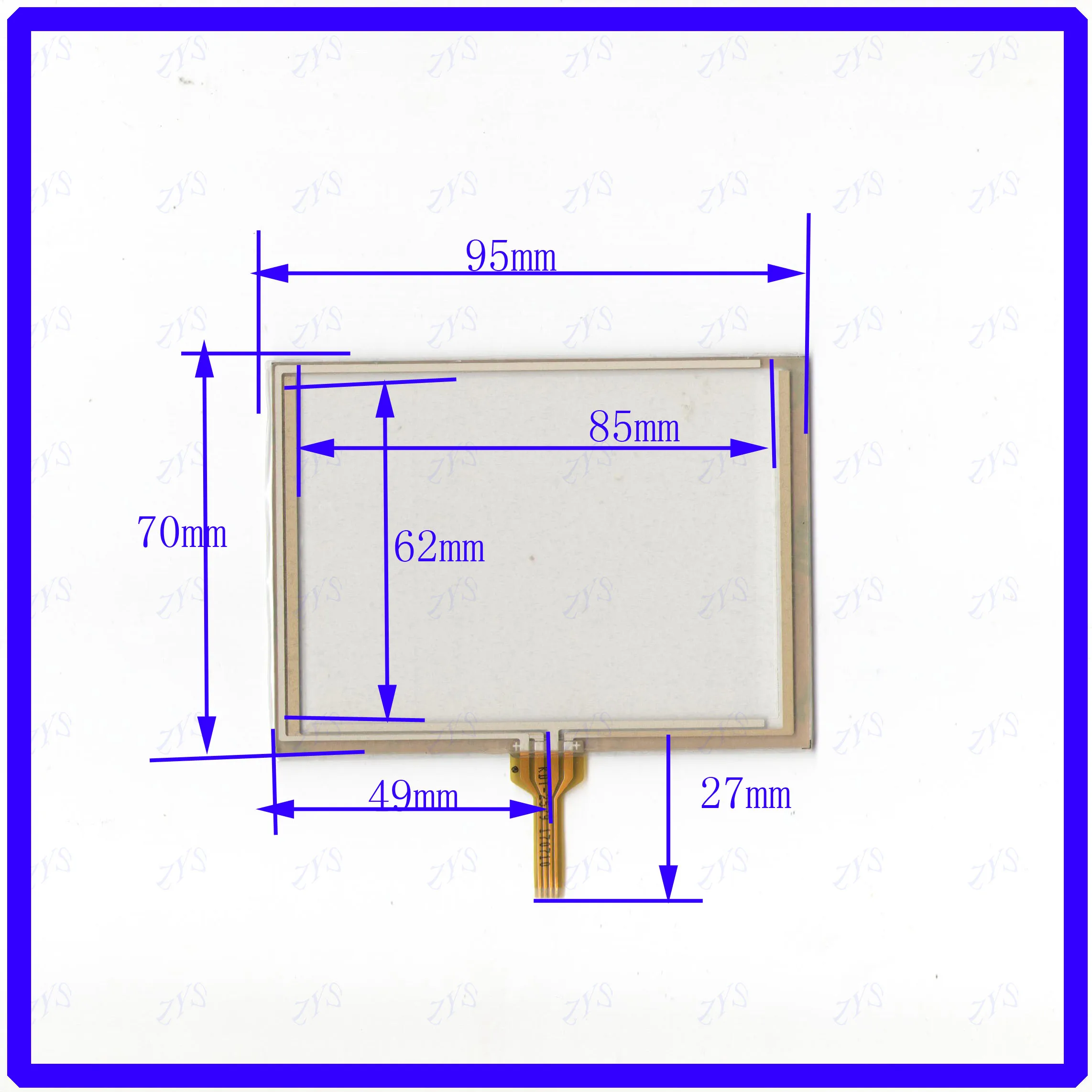 

KDT-2579 4Inch 4Wire Resistive TouchScreen KDT2579 for Industrial control general 95*70mm