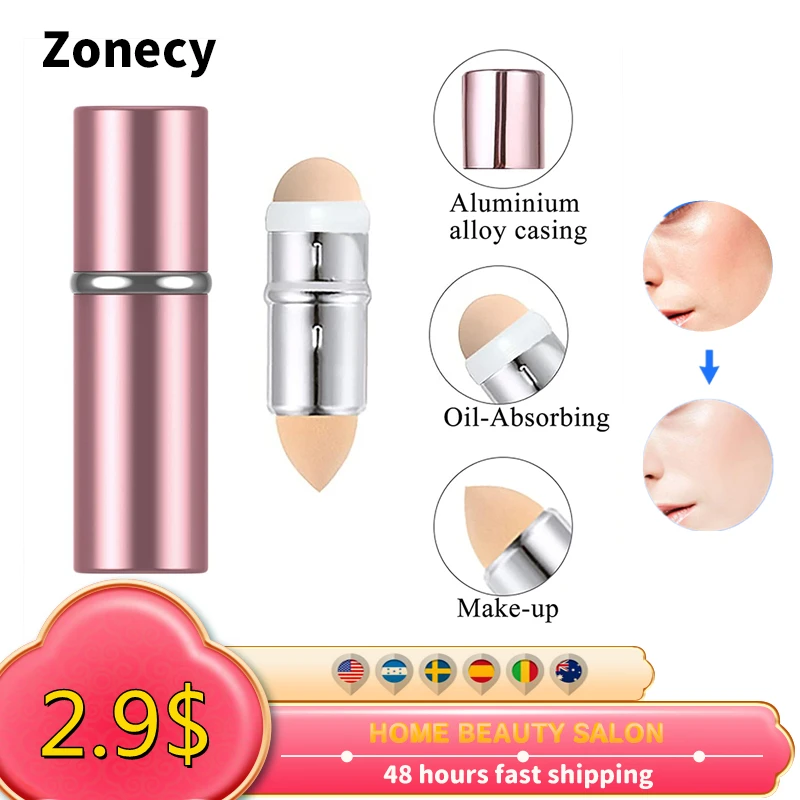 Oil Absorbing Roller Volcanic Stone Metal Face Massager Facial Pores Oil Removal Massage Skin Care T-zone Remover Artifact Tools