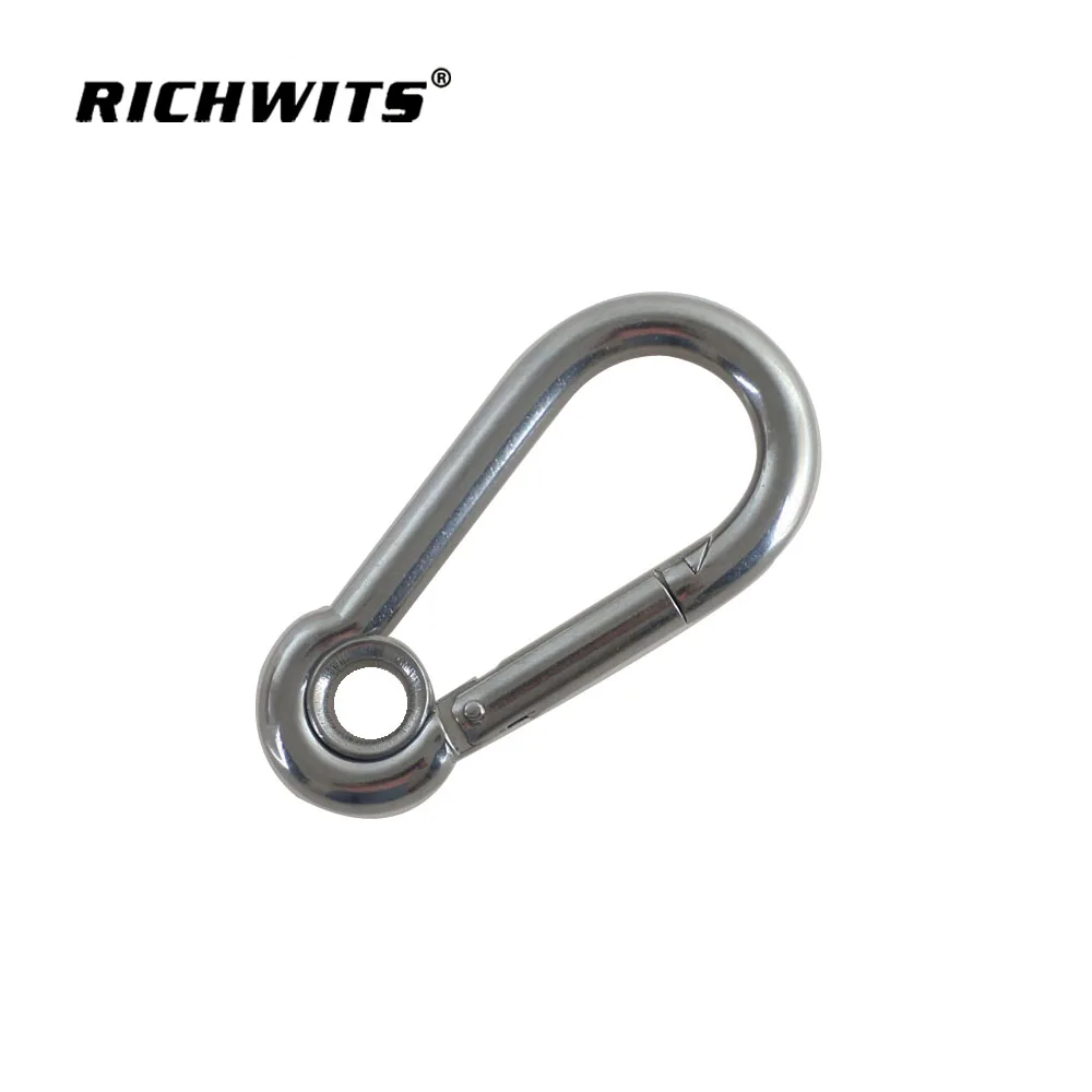 High quality mountaineering accessories 4、5、6、7mm carabiner hook 316 stainless steel