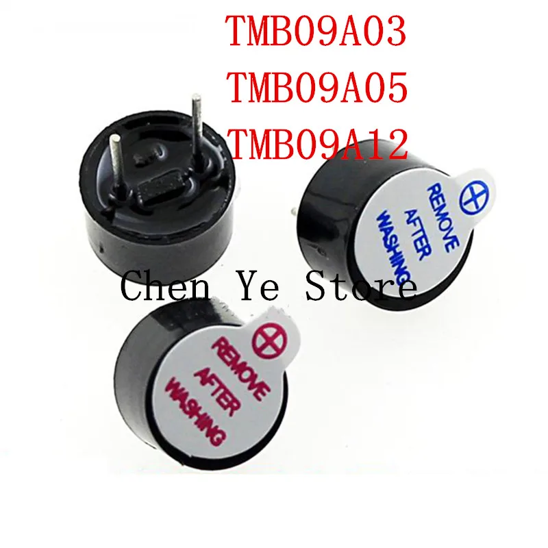 

50pcs Active buzzer 3V/5V/12V TMB09A03 TMB09A05 TMB09A12 9X5.5 Active Buzzer Magnetic Long Continous Beep Tone 0955 9*5.5MM