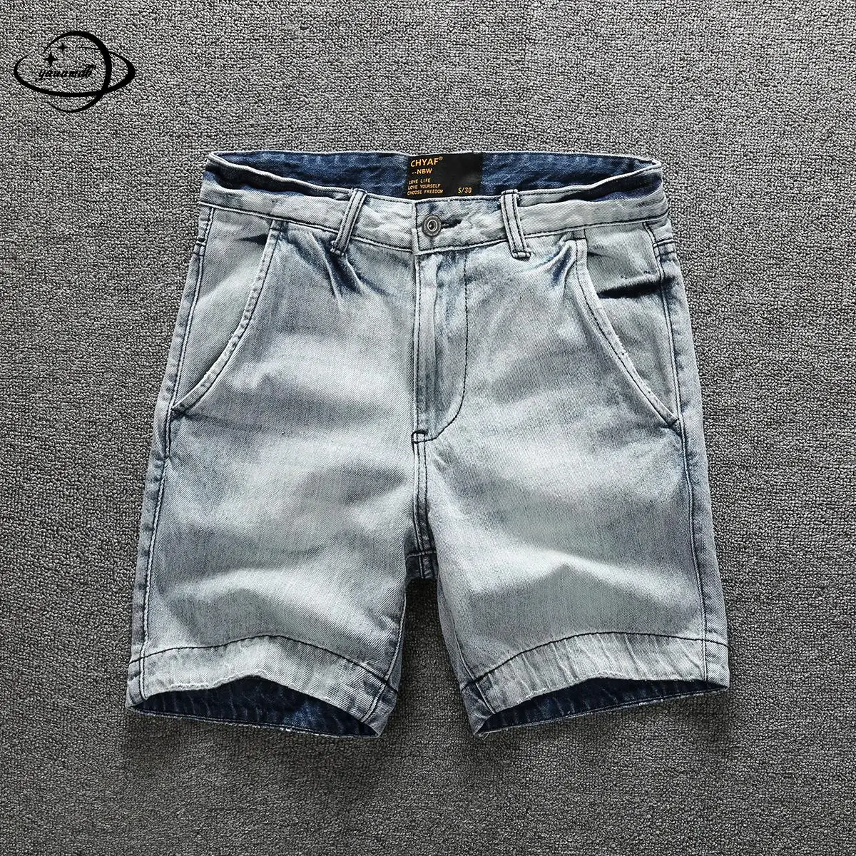 

Mens Jeans Summer Male Trousers Clothing Zipper Straight Shorts Casual Comfortable Breathable Loose Man Clothes H66