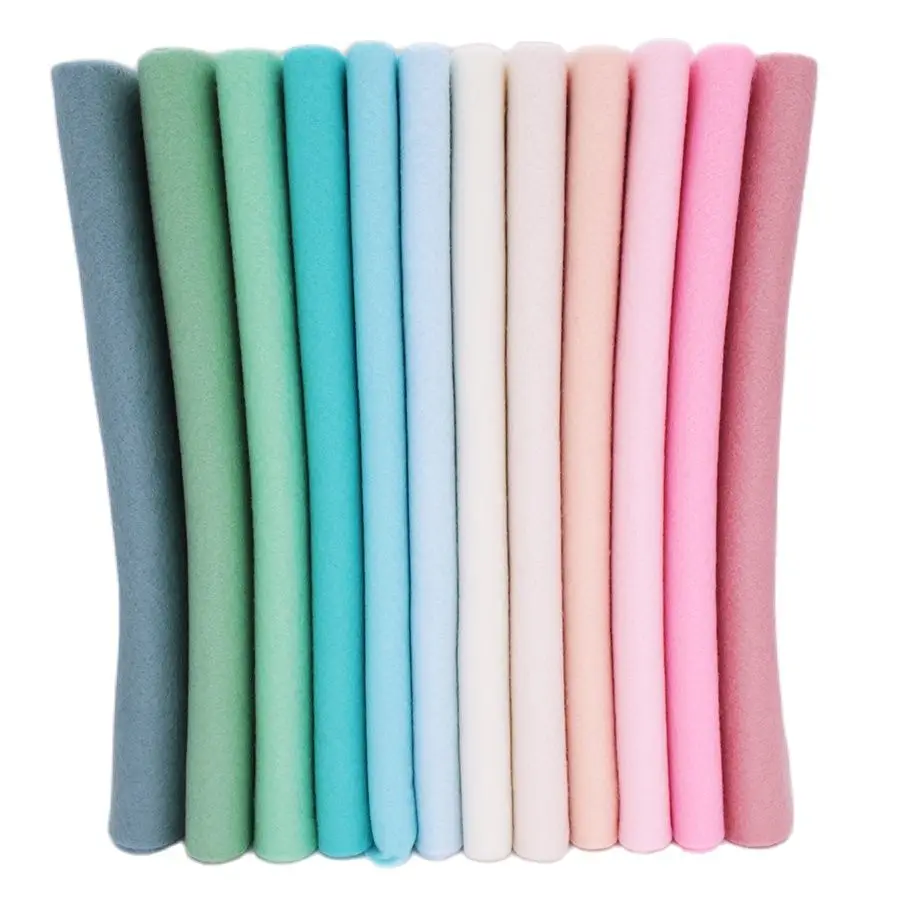 High Density Non-Woven 1.2mm Soft Felt DIY Craft ,Needlework Sewing Dolls Toys Material, Polyester Fabric 12 Pcs/Lot 25cmx28cm