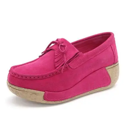 

Women Flats shoes Platform Loafers Tassel stitching Genuine Leather classic Shoes Female Woman Autumn Slip On Casual Fall Shoes