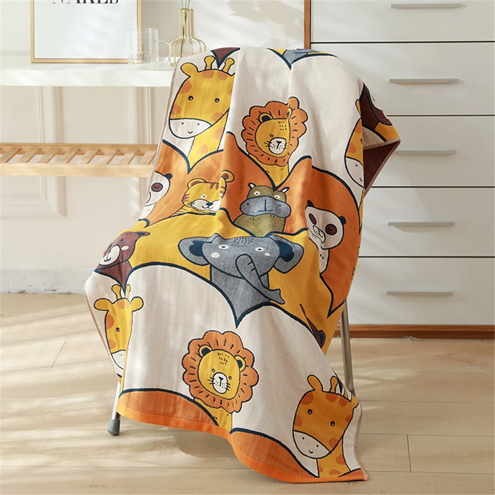 Cusack 18 New Styles Floral Animal Cartoon Adult Soft Cotton Gauze Bath Towel 70*140 CM High Quality