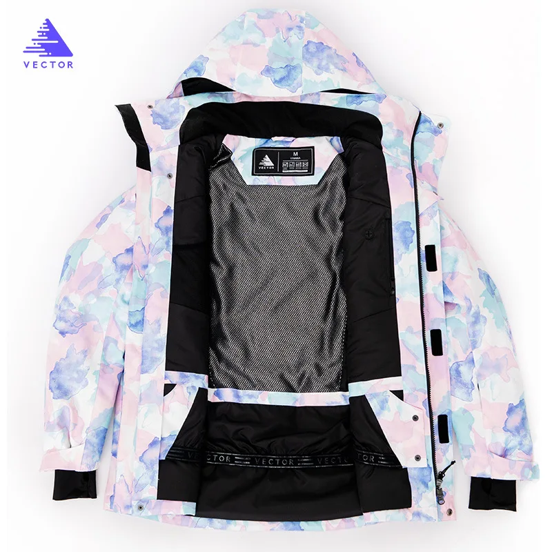 Chaqueta de esquí de marcas coreanas para mujer, chaqueta de nieve gruesa y cálida, impermeable, a prueba de viento, trajes de esquí y snowboard,