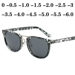 Men Polarized Sunglasses Women Square Myopia Rivets Diopter Glasses Gray Lens Short-sighted Sun Glasses  -0.5 -1.0 -1.5 TO -6.0
