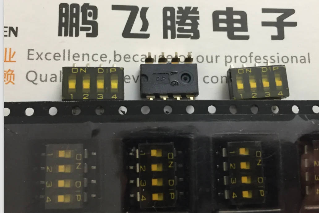 1Pcs Taiwan Yuanda Dip DMR-04-T-V-T/R Dial Code Schakelaar 4-Bit Patch 2.54 Pitch Platte Wijzerplaat Code
