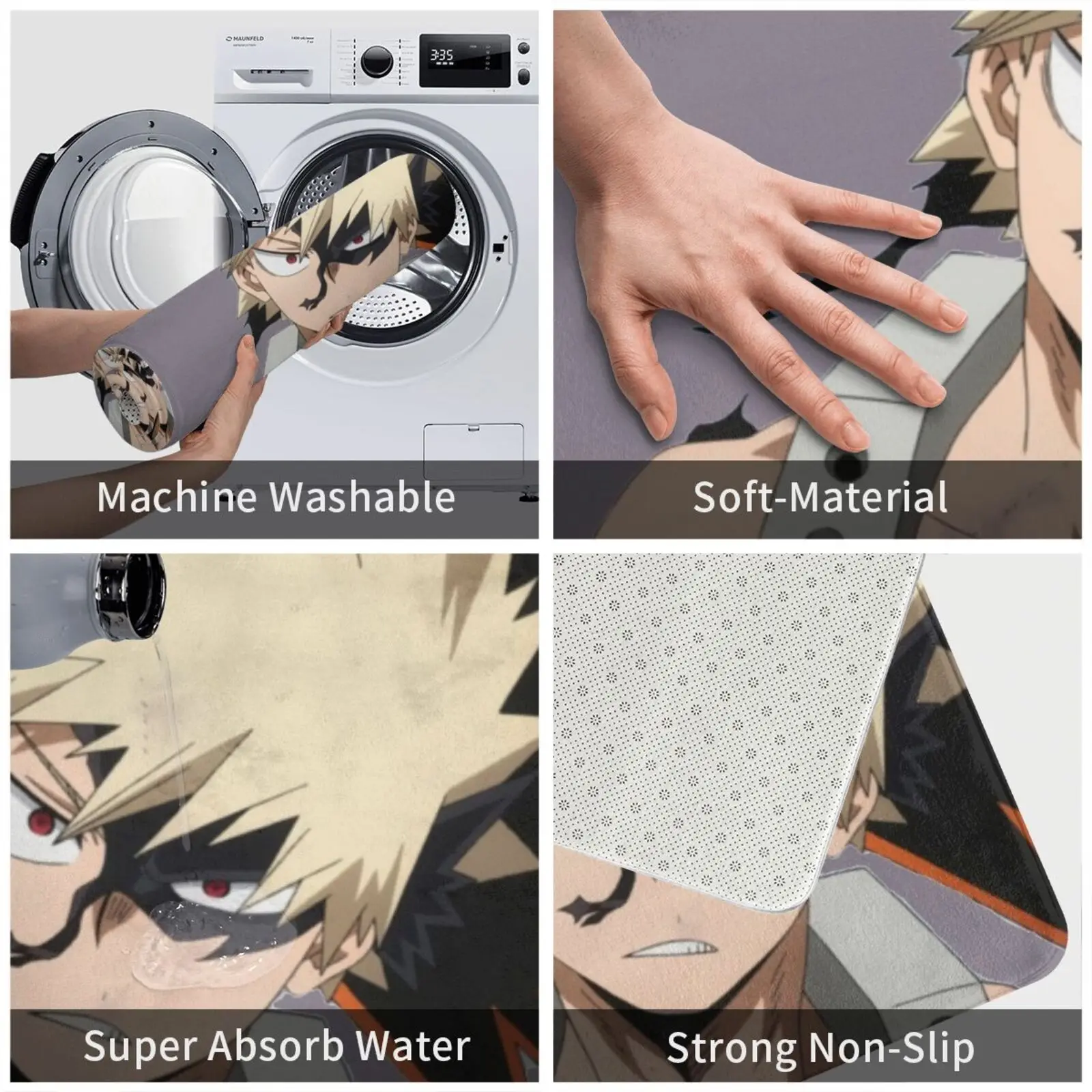 I Like Bakugo's Carpet Mat Rug Cushion Soft Non-Slip Katsuki Bakugo Katsuki Bakugou Bakugou Bakugo Ground Zero King image 4