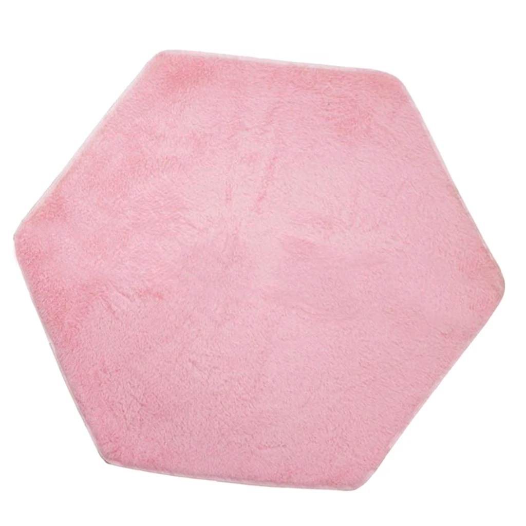 Soft Floor Carpet Hexagon Crawling Play Mat for Kids Baby Todldlers to Play On the Floor, 55 x 47 inch, Pink