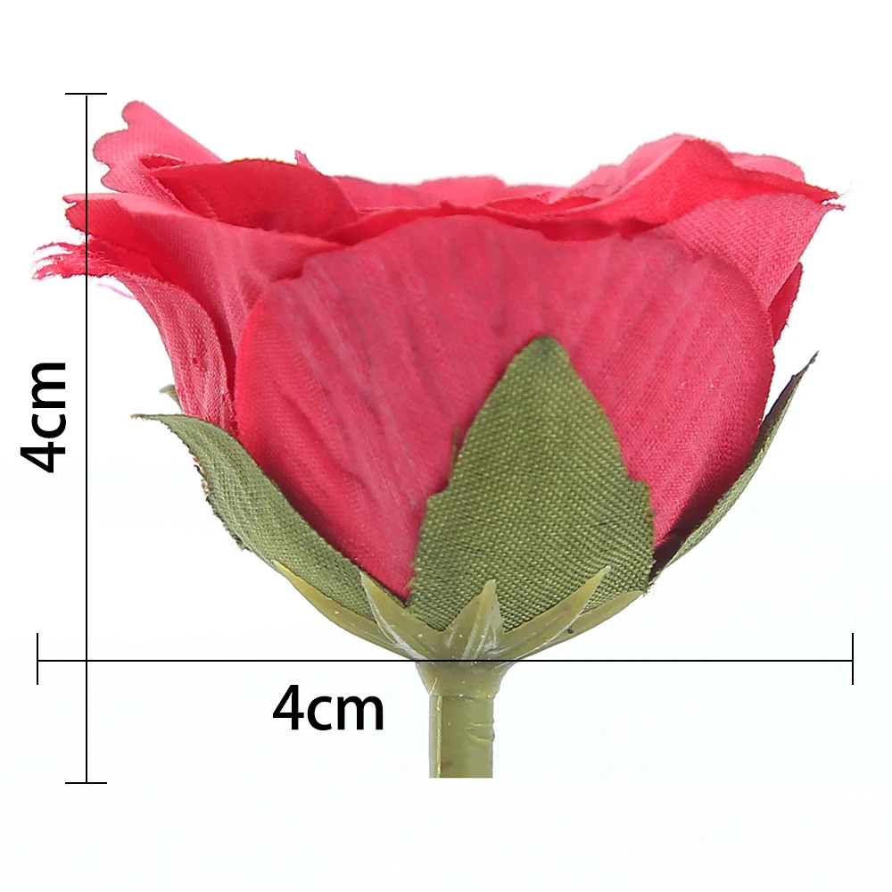 10/20Pcs 4cm Rose Artificial Flower Silk Head For Wedding Home Decoration DIY Garland Scrapbook Gift Box Craft Fake Flower Decor