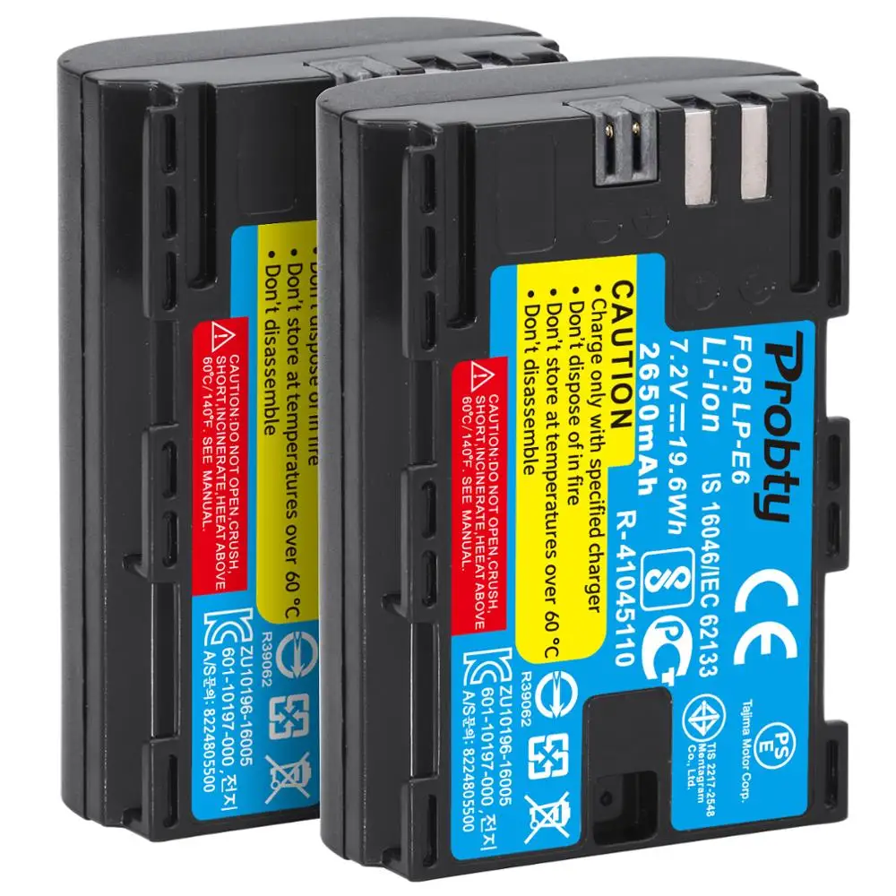 LP-E6 LPE6 LP E6 Camera Liion Battery For Canon EOS R R5 R6 5D Mark IV III 5DS R 6D Mark 70D 7D 90D 80D With Battery Charger