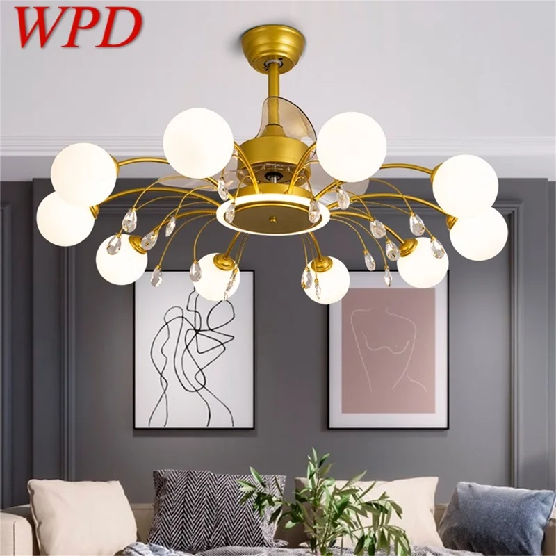 

WPD Nordic Ceiling Fan with Lights Modern Branch LED Lighting Remote Control for Home Dining Room