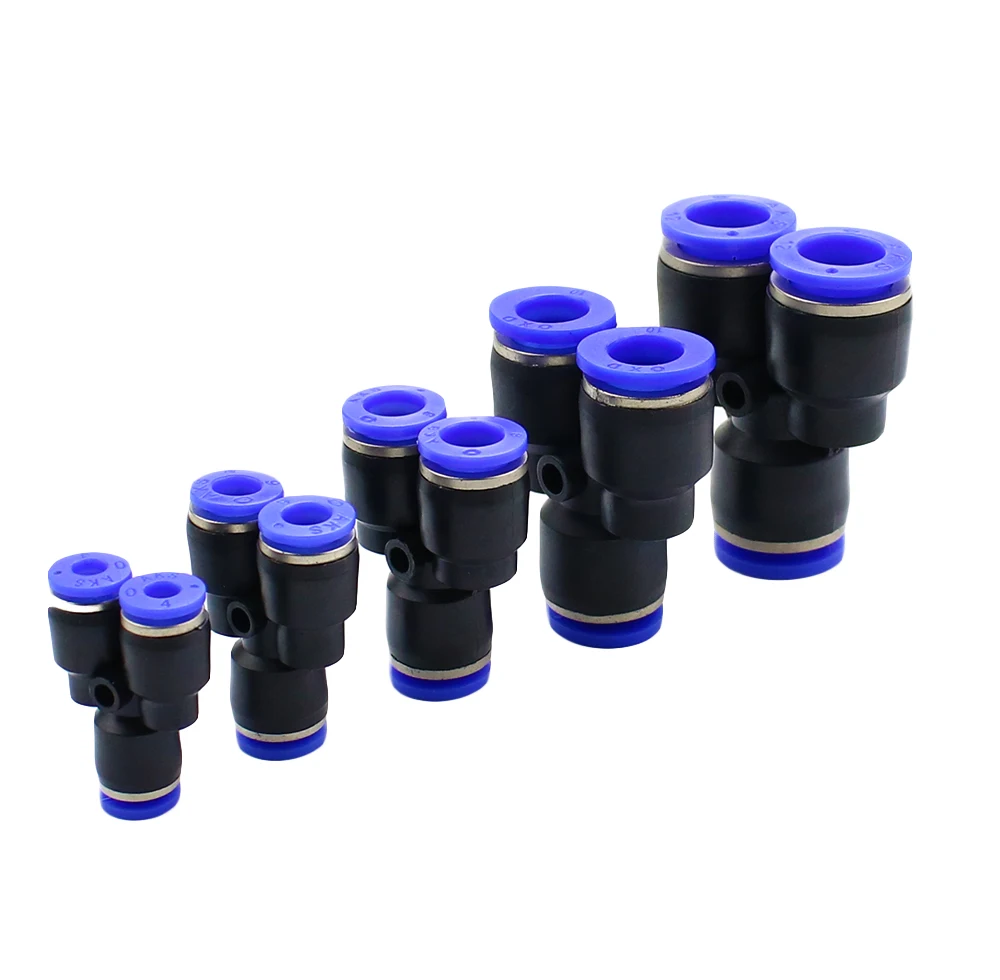 Pipe Fittings Plastic Pneumatic Connector Fitting Quick Push For Air Water Connecting PY PW Connect 4 6mm 8mm 10mm 12mm Y Shape