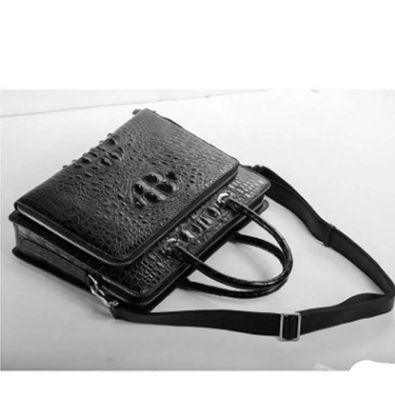 ourui  new  crocodile  male briefcase  Genuine crocodile leather men handbag  male  One shoulder aslant men handbag