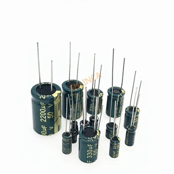 2PCS 10V 16V 25V 35V 50V 400V High Frequency Low ESR Aluminum Electrolytic Capacitor 100UF 220UF 330UF 470UF 680UF 1000UF 1500UF