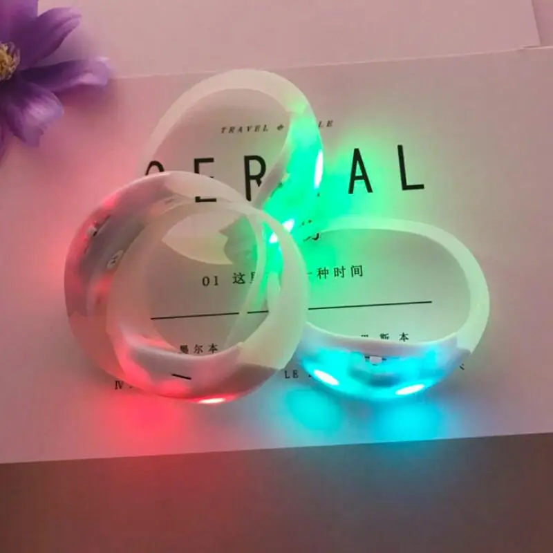 Music Activated Sound Control Led Flashing Bracelet Light Up Bangle Wristband For Club Party Bar Cheer LX7951