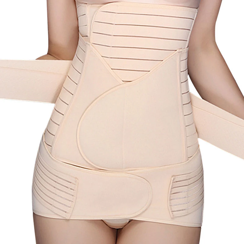 Ceinture post-partum 3 en 1, Corset pelvien, bandeau enveloppant le ventre, modelant le corps, récupération de l'abdomen, entraîneur de taille mince