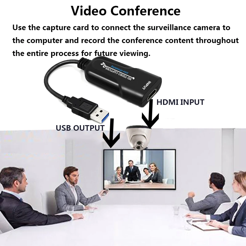 Dispositivo de captura de vídeo HDMI 1080P, tarjeta de captura de vídeo HDMI a USB, Dongle, registro de juego, transmisión en vivo, transmisión Local