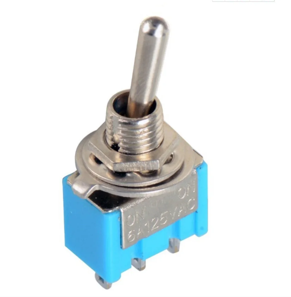 Small button switch mts-103 3-pin 3-position shaking head blue button switch 125 / 250V switch electronic appliances small house