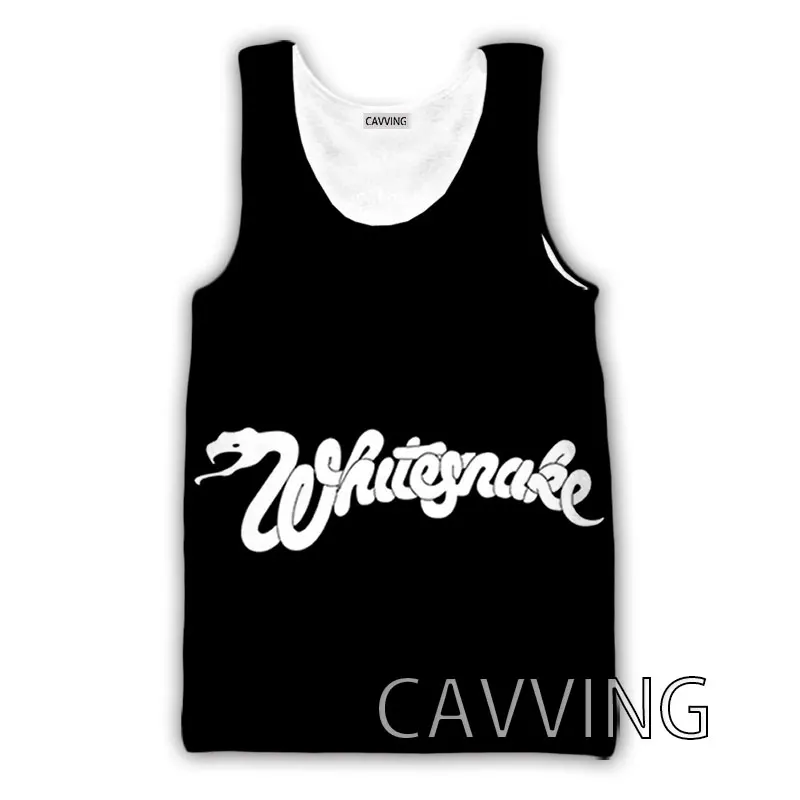 CAVVING 3D Printed  WHITESNAKE Band  Tank Tops Harajuku Vest  Summer Undershirt Shirts Streetwear for Men/women