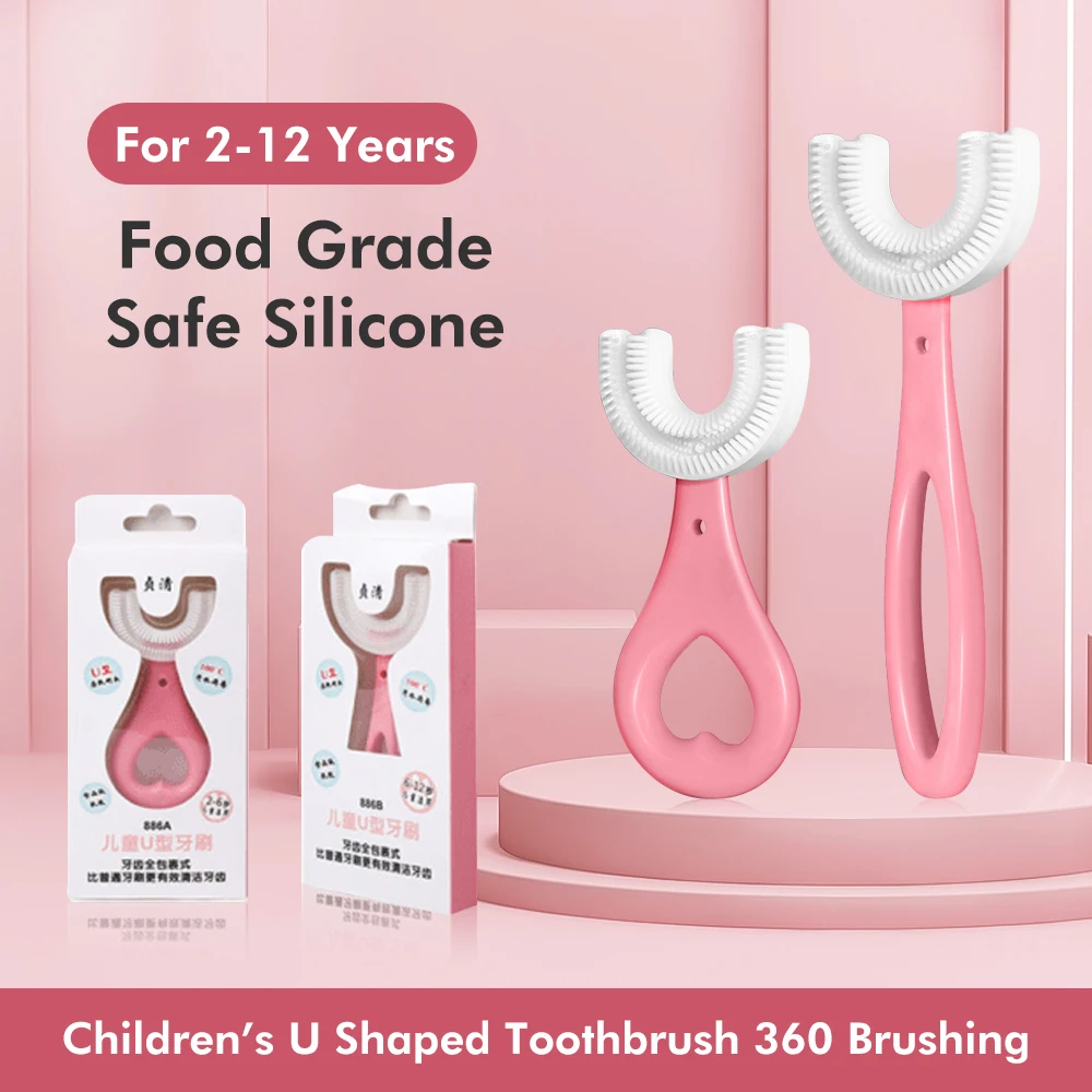 

Toothbrush U-shaped Manual U-shaped Toothbrush 2-3-6-12 Years Old Soft Wool Silicone Automatic Electric Toothbrush