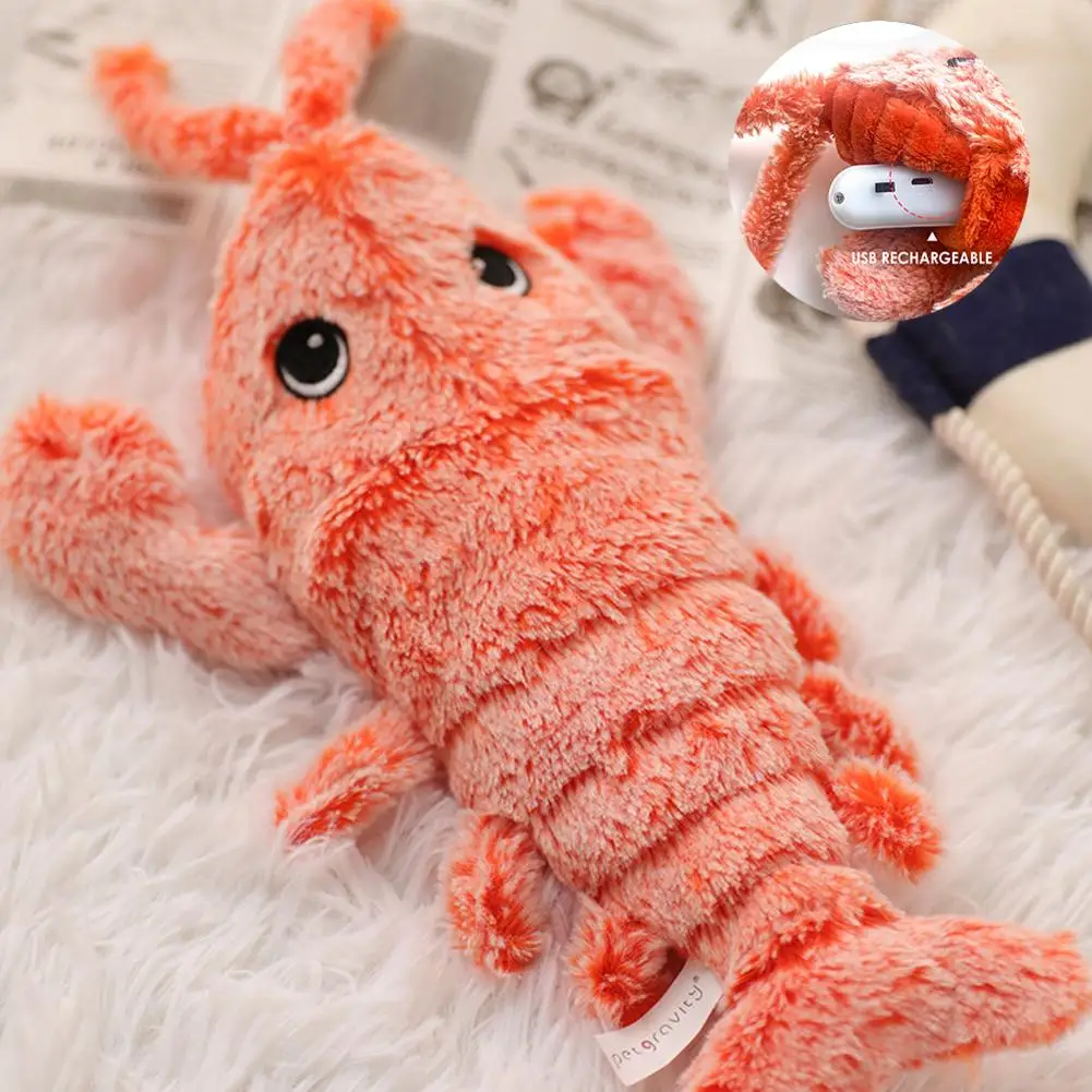 Jouet en peluche de homard de saut électrique, Simulation de homard en mouvement, jouets interactifs pour enfants