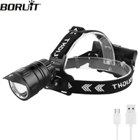 BORUiT XHP99 LED Super Bright Headlamp Motion Sensor Zoomable Headlight USB Rechargeable Head Torch Waterproof Fishing Lantern