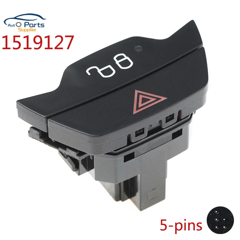 New 1519127 Warning Hazard Emergency Light Switch Button For Ford B-MAX C-MAX Ecosport Fiesta Focus Kuga Transit 2008-2019