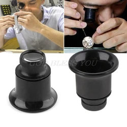 20X Jeweler Watch Magnifier Tool Monocular Magnifying Glass Loupe Lens Black Drop Shipping