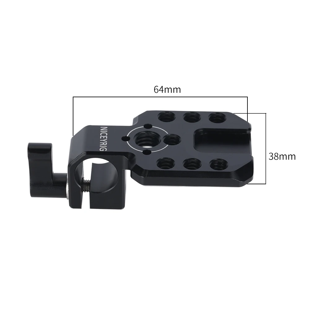 Niceyrig 15mm Single Rod Calmp with Cold Shoe Mount Plate