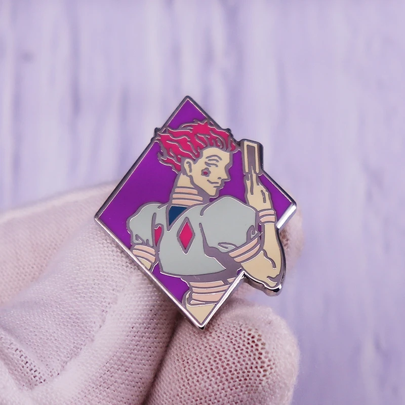 

Hunter X Hunter Hisoka Brooch Enamel Pin Magician Grim Reaper Badge Backpack Clothing Fashion Jewelry Decor