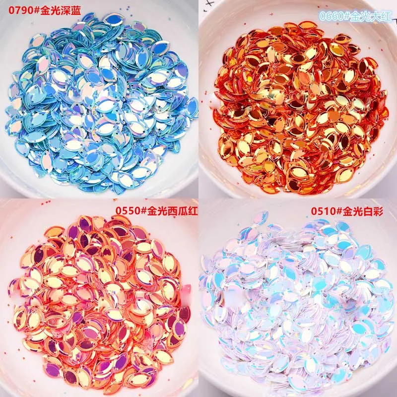 6 × 13mm Horse Eye Shape Sequin DIY Handmade Clothing Decoration Bag Accessories Material Wedding Party Decoration Sequin