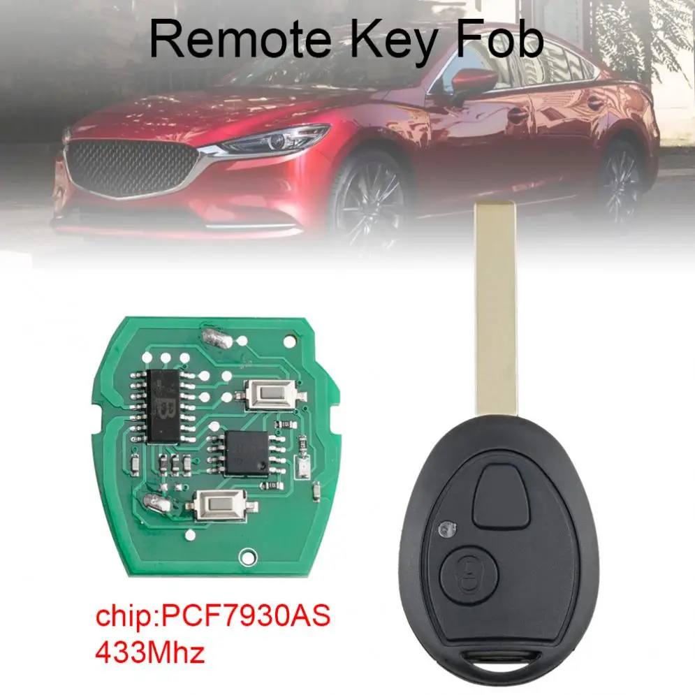 

433Mhz 2 Buttons Car Remote Key Fob with PCF7930AS Chip Fit for Land Rover 75/MG/ZT 2002-2005