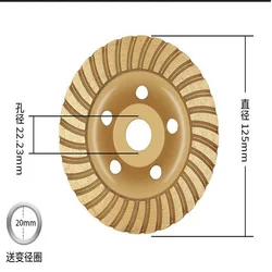 Cost Sale Of High Quality 125*22*5mm T/I/double Turbo Segmented Wet Cup Wheel For Grinding Marble/granite/ceramic/concrete