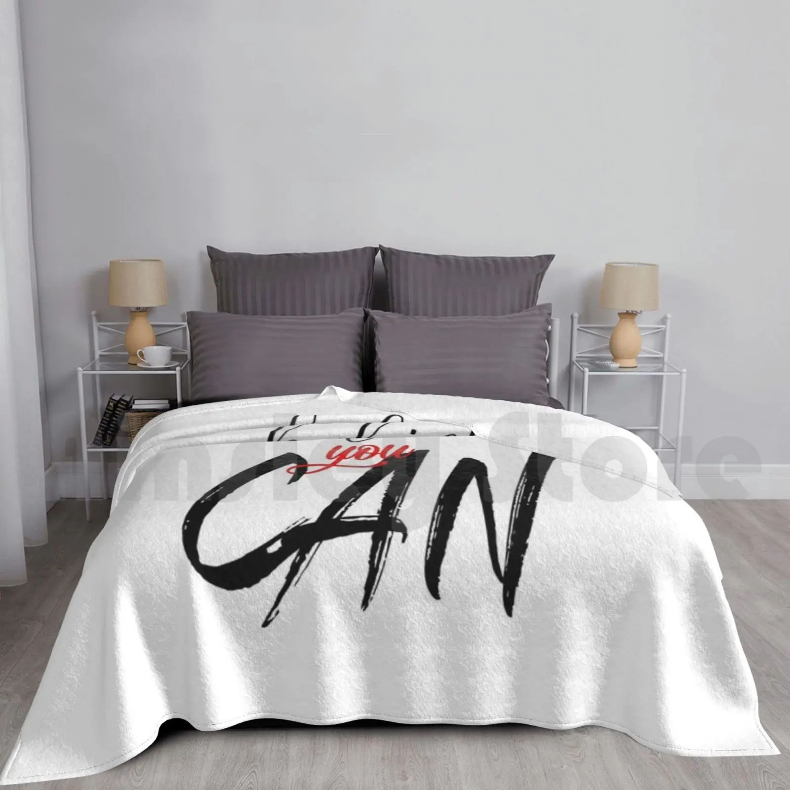 Manta de motivación Moda personalizada Cree en ti mismo Cree que puedes hacerlo su auto Motivación Deporte
