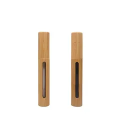 10/30pcs 6ml Empty Mascara Tubes Natural Bamboo Lip Gloss Tube Mascara Bottle Refillable Cosmetic Packaging Container