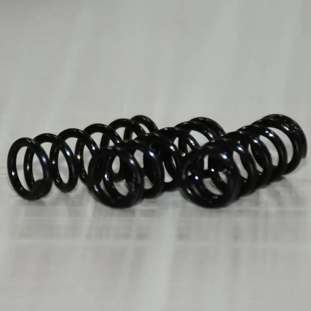 5PCS Tinggi Elastis Menghitam Musim Semi Baja Mangan Tekanan Musim Semi Kawat Dia 1.2Mm Diameter Luar 8-20Mm panjang 10-50Mm