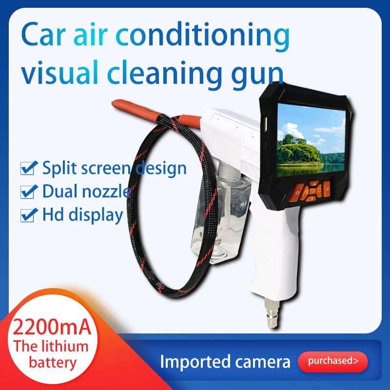 4.3 Inch Air Conditioner Cleaning Endoscope Spraying Visual Borescope Camera  Inspection AV Handheld Endoscope