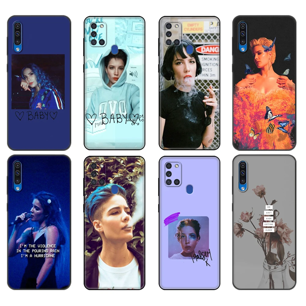 Black tpu Case For Samsung Galaxy A50 50S A30S A10 A01 A11 A21S A31 A41 A51 A71 M21 M30S S10 LITE Cover Halsey