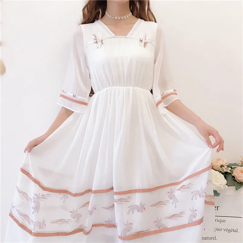 Fresh sweet lolita Princess tea party sweet lolita dress vintage lace bowknot high waist victorian dress kawaii girl op dress