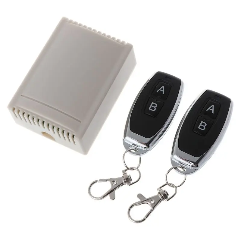 DC12V-24V 2 Channel Wireless Remote Control 315/433Mhz Two Keys Receiver for Garage Door Curtains