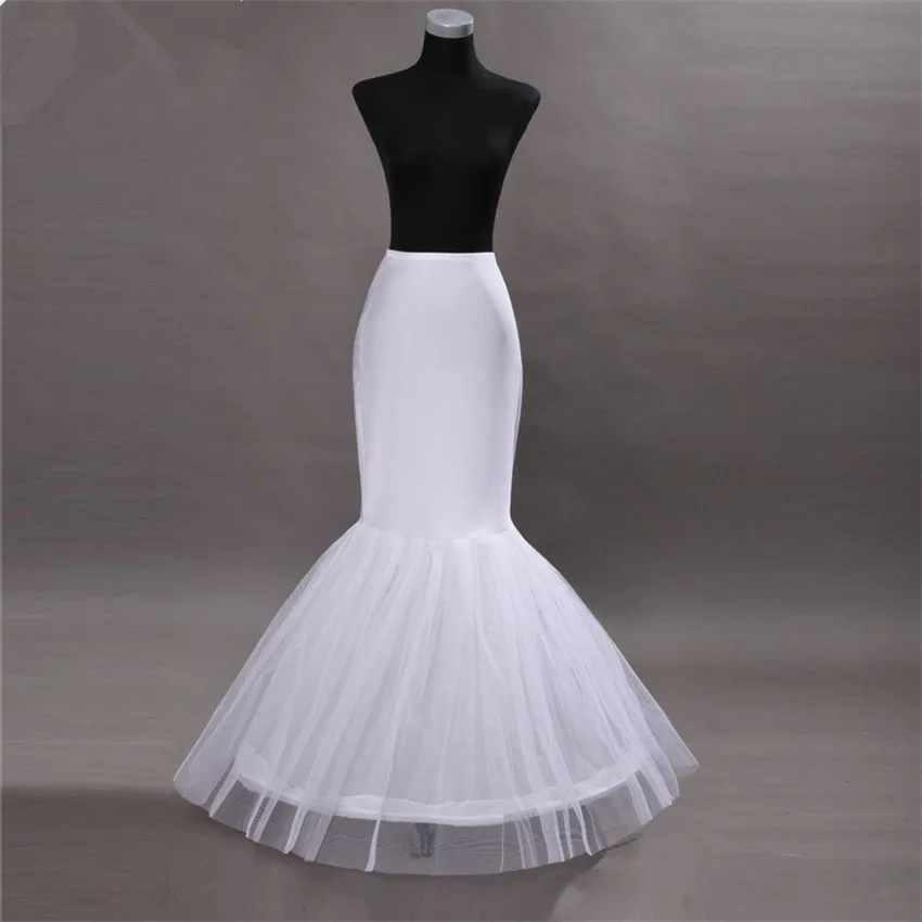 Hot Sale Cheap Mermaid Wedding Petticoat Bridal Accessories White Underskirt Crinoline Petticoats for Wedding Dresses