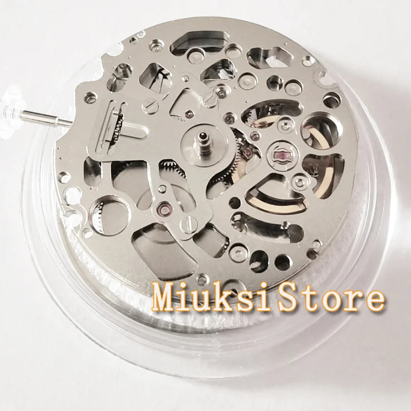 NH70 Hollow Automatic Watch Movement 21600 BPH 24 Jewels High Accuracy black date window 24 jewels Fit Watch Part