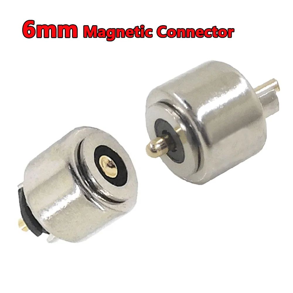 

2-20set Magnet Connector Strong Magnetic DC Power Socket Jack LED Light Smart Water Cup Charging Plug Connector 6mm