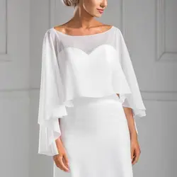 Assimétrico estilo chiffon capa nupcial, xale do casamento, verão casacos Wraps, nova coleção, 2022