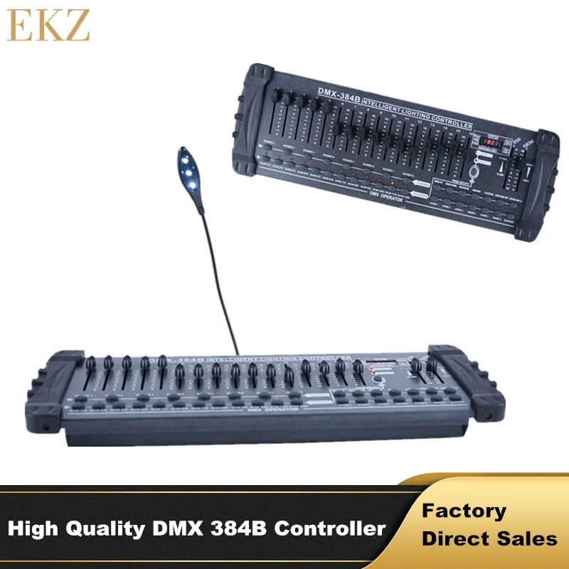 dmx 384b controlador para iluminacao de palco 512 dmx console boa qualidade 384b canais uso para dj led par movendo a cabeca luz controle 01